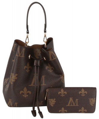 2in1 Fashion Hobo Crossbody Bag LMP009-Z-1W COFFEE